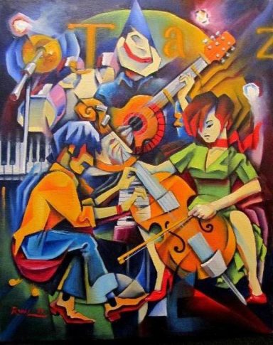 "Popular Beat Combo" "Popular Beat Combo" - Oil Painting