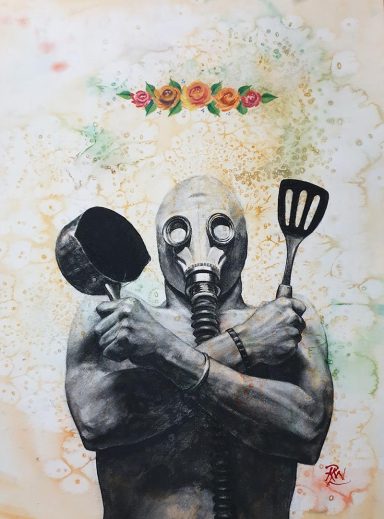 "Emergent Patterns of Behaviour in Complex Nutrition Delivery Systems" Charcoal Picture