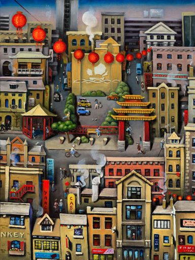 "Chinatown" "Chinatown" - Oil Painting