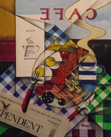 "The Breakfast" Mixed Media Picture