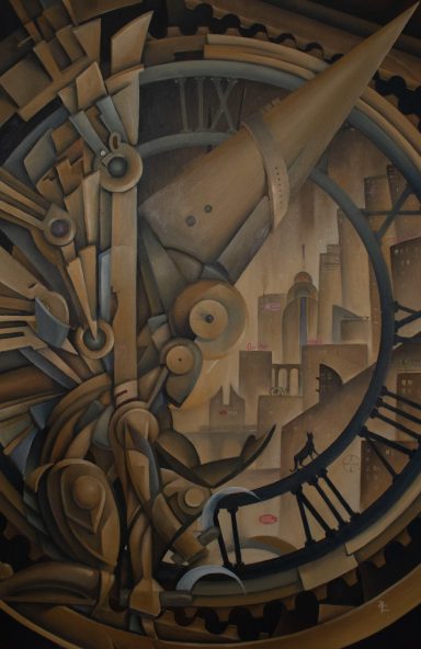 "Angel Talking to a Cat" "Angel Talking to a Cat" - Oil Painting