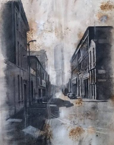"Cheltenham Street, Salford" Charcoal Picture